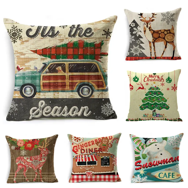 Popular creative fashion living home sofa christmas patterns pillow