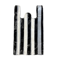 Sac de courses en plastique HDPE imprimé sur mesure, sac de transport jetable pour supermarché et marché.