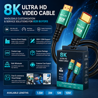 Cable HDMI 8K al por Mayor, Cable AV de Alta Velocidad HDTV Macho a Macho para Computadora, TV, Decodificador, Monitor, Proyector, Sistema de Cine en Casa