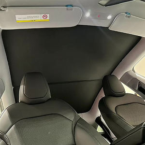 Accesorios de coche techo solar de cristal para Tesla nuevo modelo Y 2025 Beige hielo cristal tela hebilla techo ventana coche parasol para Tesla - Product Image 5