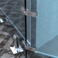 Connecteur de balustrade en verre à angle réglable 180 °   Matériel de clôture de piscine en verre-à-verre en acier inoxydable 304 316