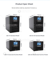 Système d'alimentation sans interruption (ASI) Vertiv Liebert GXE 1 kVA 220 V monophasé à batterie au plomb, type tour, pour équipement informatique