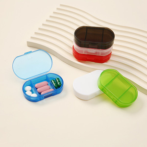 Portable Three-Compartment Plastic Pill Box 3 Grids Travel Medicine Storage Separate Container Promotional Portable Pill Box