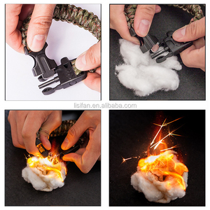 Braccialetto di <span class=keywords><strong>sopravvivenza</strong></span> per escursioni in viaggio Kit di emergenza tattico di emergenza per esterni SOS - Product Image 6