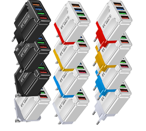 อะแดปเตอร์ชาร์จไฟติดผนัง 4 พอร์ต USB 5V 2A 10W 15W ชาร์จเร็วสำหรับโทรศัพท์มือถือ - Product Image 1