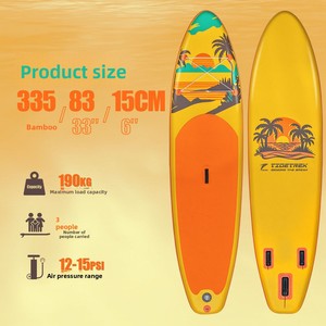 <span class=keywords><strong>Tabla</strong></span> de <span class=keywords><strong>Paddle</strong></span> <span class=keywords><strong>Surf</strong></span> Inflable 335x83x15cm, Alta Capacidad 190kg, con Remo, Bomba, Aleta, Correa y Bolsa, Kit Completo - Product Image 4