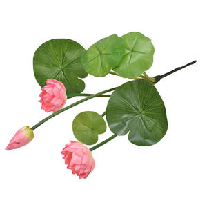 סימולציה קטן לוטוס פלסטיק מזויף פרחי סלון בית בודהה אולם בריכת דגי טנק קישוט מים לוטוס - Product Image 1