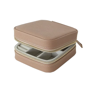 Caja de Joyería de Cuero PU Personalizada al por Mayor, con Múltiples Cajones y <span class=keywords><strong>Espejo</strong></span>, Estuche de Almacenamiento de Viaje de Lujo, Suministro Directo de Fábrica OEM - Product Image 2