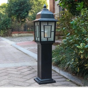 Lawn <b>Lights</b> <b>Led</b> Outdoor Garden Lamp Iron Body Water Resistant With <b>Light</b> <b>Sensor</b> For Villa Yard Pathway Lighting - Product Image 2