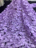 Robe brodée haute couture 3D Floral Fashion Paris Tissu en dentelle de tulle