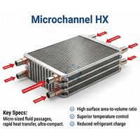 Module de refroidissement liquide pour centre de données AESIMA, micro-canaux en aluminium, haute densité de puissance, débit de 50 GPM, garantie 1 an