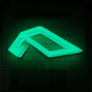 Outdoor 3D Acryl LED beleuchtet Logo Zeichen/Biege maschine Herstellung Acryl Material LED beleuchtet Kanal Brief für Werbung