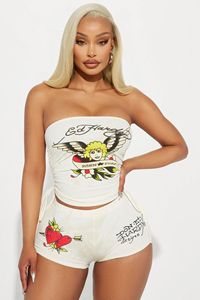 Ensemble short et haut bandeau imprimé pour femme, style transfrontalier Europe-Amérique, collection 2026 - Product Image 1