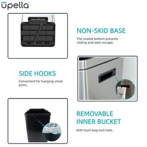 <span class=keywords><strong>Cubo</strong></span> de <span class=keywords><strong>Basura</strong></span> Ecológico Reciclado para Hotel o Casa de Vacaciones, con <span class=keywords><strong>Pedal</strong></span>, <span class=keywords><strong>Doble</strong></span> Compartimiento, de Acero Inoxidable - Product Image 3