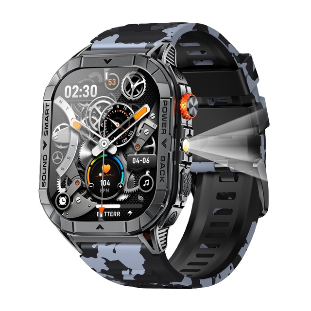 K70A Factory Android Square AMOLED Sports Smartwatch Heart Rate Monitor Sleep Tracker IP68 Waterproof BT Call Outdoor Compass AI