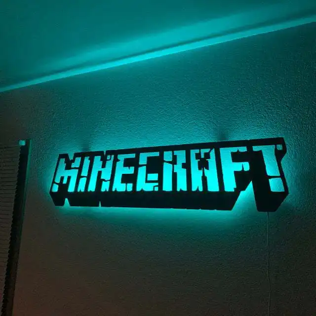 MC 색상 변경 게임 룸 장식 게임 패드 멋진 파티 벽 장식 네온 사인 게임 침실 게이머를위한 LED 조명