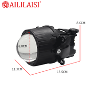 Projecteur de brouillard bleu H11 12V avec lentille de 3 pouces, phare LED laser bifocal pour Faro Delantero Hilux Probox 6000K Toyota Corolla