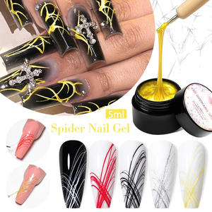 Esmalte <span class=keywords><strong>de</strong></span> <span class=keywords><strong>Uñas</strong></span> en <span class=keywords><strong>Gel</strong></span> UV Negro Blanco <span class=keywords><strong>de</strong></span> 5 ml, Diseño Francés, <span class=keywords><strong>Gel</strong></span> Araña para Arte <span class=keywords><strong>de</strong></span> <span class=keywords><strong>Uñas</strong></span>, Remojo en Agua, Sin Necesidad <span class=keywords><strong>de</strong></span> Limpiar, Larga Duración - Product Image 3