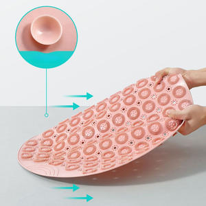 <span class=keywords><strong>Tapis</strong></span> <span class=keywords><strong>de</strong></span> douche <span class=keywords><strong>rond</strong></span> lavable en machine, <span class=keywords><strong>tapis</strong></span> <span class=keywords><strong>de</strong></span> bain antidérapant avec ventouses et trous d'évacuation pour baignoire <span class=keywords><strong>de</strong></span> salle <span class=keywords><strong>de</strong></span> bain, bleu - Product Image 3