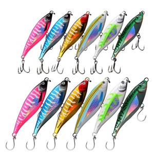 Señuelo de Pesca Tipo Lápiz de 130 mm, 45 g, 170 mm, 90 g, Hundimiento Lento, Madtuna ABS, Efecto UV, Ojos 3D, Anzuelo Triple, para Pesca de Atún, Señuelo para Peces Grandes, Lanzamiento Largo - Product Image 1