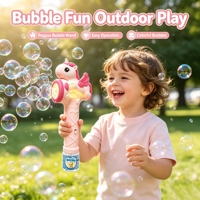 Nouveau pistolet à bulles électrique style cheval arc-en-ciel YT, jouet en plastique pour bébé, jeu d'extérieur amusant pour enfants