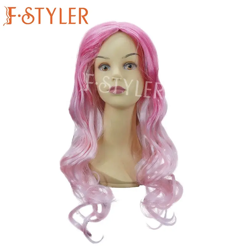 FSTYLER Hot Selling Synthetic Cosplay Wig Highlight Ombre with Bangs Wholesale Bulk Sale Factory Customize Fashion Costume Wig