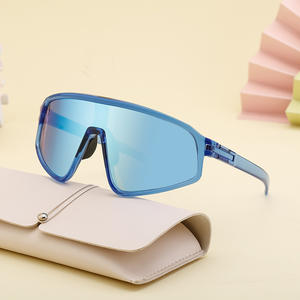 Lunettes de soleil sport KJ-1073, monture noire en PC, polarisées UV400, coupe-vent, pour cyclisme, protection solaire classe 2 - Product Image 3