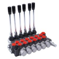 Katup Kontrol Arah Hidrolik Seri P40 40LPM P40-4 untuk Tuas 250bar Distributor Hidrolik Monoblok