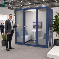 Cabine de bureau insonorisée intelligente avec réservation IoT et ventilation à capteur de CO2 pour espace de coworking