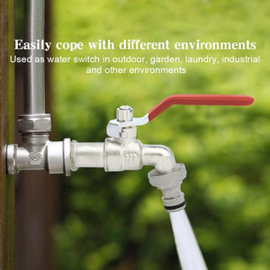 TMOK Bon Prix <span class=keywords><strong>BSP</strong></span> DN15 <span class=keywords><strong>1</strong></span>/2 "pouces Poignée à levier extérieure Tuyau en laiton Robinet de jardin Bibcock Robinet d'eau - Product Image 2