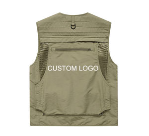 سترة عمل بشعار مخصص للرجال عمل مصور بضائع مع سترة متعددة الجيوب - Product Image 3