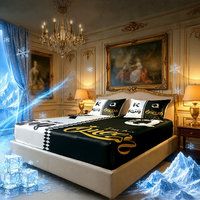 Protège-matelas en polyester lavable de qualité supérieure, imprimé numériquement, style européen, lisse, pour 32 équipes, avec drap-housse intégré et couverture intégrale