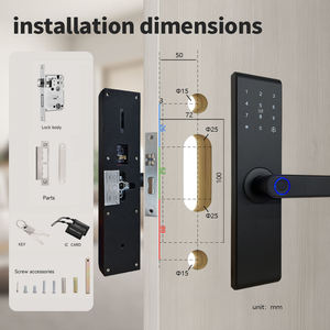 Cerradura Inteligente WiFi Tuya Directo de Fábrica con Huella Dactilar Biométrica y Manija Electrónica sin Llave para Oficina y Apartamento - Product Image 6