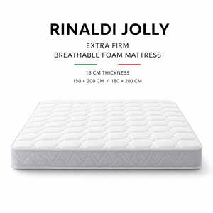 Matelas en mousse Rinaldi JOLLY 18 cm, fermeté moyenne, respirant, en tissu polyester, avec soutien à cellules ouvertes, 150x200 cm, 180x200 cm, pour chambre moderne - Product Image 3