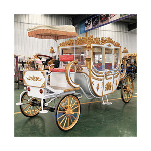 Chariot de luxe royal à quatre roues électrique pour visites touristiques, véhicule de mariage, wagon de parc d'attractions extérieur à vendre - Product Image 1