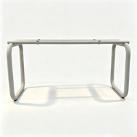 Piétement de table moderne en acier inoxydable, structure métallique robuste avec pieds carrés pour table basse, mobilier de bureau à domicile, base en acier pour salle à manger