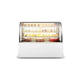 Thương mại hiển thị Máy tính để bàn tủ lạnh 1800mm làm mát không khí bằng đá cẩm thạch trắng bánh Showcase