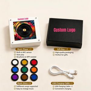 Magnete per Frigorifero Personalizzato <span class=keywords><strong>con</strong></span> Giradischi NFC, Luce e Disco Rotante, Sensore NFC per Riproduzione Automatica della Canzone - Product Image 6