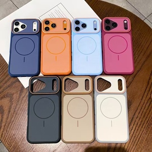 Étui de téléphone magnétique en acrylique givré bicolore <span class=keywords><strong>Phantom</strong></span> pour <span class=keywords><strong>iPhone</strong></span> 18 Pro avec design color-block et fenêtre large - Product Image 1