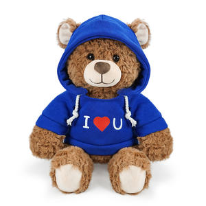 Ours en peluche en polyester de 22 cm avec sweat à capuche pour la Saint-Valentin - Je t'aime, Je t'espère bien, Je <span class=keywords><strong>suis</strong></span> désolé - Motif cœur rose - Product Image 2