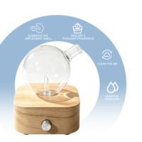 Diffuseur d'arômes en bois pour chambre, yoga, spa, nébuliseur sans eau, silencieux 32-39 dB, atomiseur d'huile 25 ml, lumière 7 couleurs, 20-50 m²