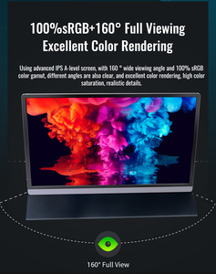 11.6 <span class=keywords><strong>14</strong></span> 15.6 16 17.3 इंच गेमिंग टच पीसी 1080p 2k 4k 60hz 120hz 144hz 165hz ips लैपटॉप के लिए अल्ट्रा पतली पोर्टेबल मॉनिटर - Product Image 5