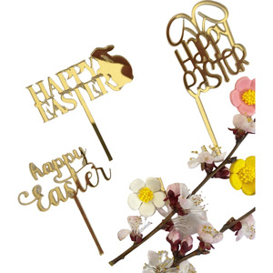 Décorations de gâteaux en acrylique « Honey And Sweetness Happy Easter », accessoires pour gâteaux de Pâques, pour décorations de fête de Pâques - Product Image 3