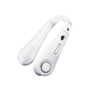 Ventilateur portable USB rechargeable à fixation tour de cou, contrôle numérique, en plastique, pliable, à suspendre, pour voiture et extérieur - Product Image 1