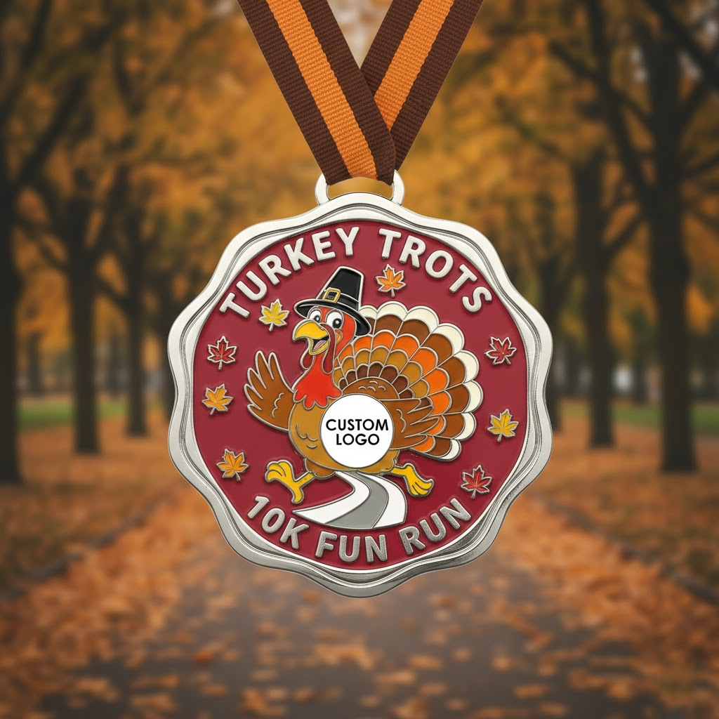 10k turkey trot fun run medals