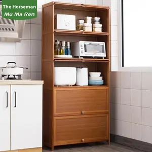 מטבח ביתי מודרני & סלון קיר-רכוב רב תכליתי ארון אבן נירוסטה 2 מגירות 5 + תאים - Product Image 2