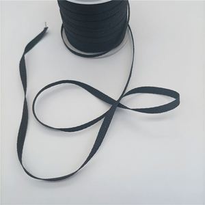 Ruban tissé en polyester 100% écologique de 5 mm noir pour la vente en gros aux fournisseurs - Product Image 1