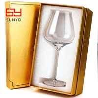 Verre à vin rouge personnalisé avec logo gravé, en cristal transparent, à long pied, pour mariage, anniversaire, cadeau, style football, effet fumé