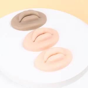 3 couleurs pratiques peau de lèvres en Silicone 3D douce pour microblading lèvres formation tatouage outil de maquillage Permanent