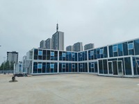 Casa Contenedor Modular Prefabricada de 2 Pisos, Multifuncional, con Estructura de Acero Rápida y Embalaje, Casa Contenedor de Vidrio